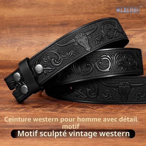 Ceinture western cuir pour - western,