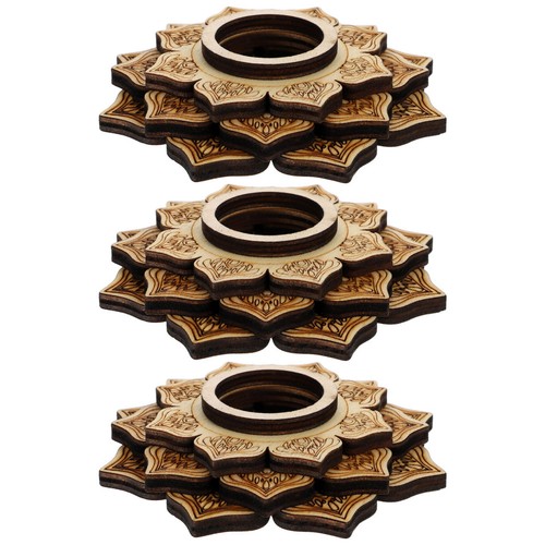 3pcs boulle cristal bases - bases, bois
