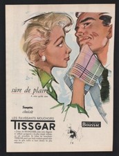 publicite 1954 tissu mode