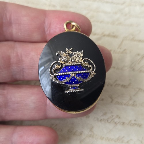 Médaillon pendentif plaqué - médaillon,