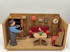 Figurine en bois Graupner salon 9 x 4 x 4 cm - Excellent état