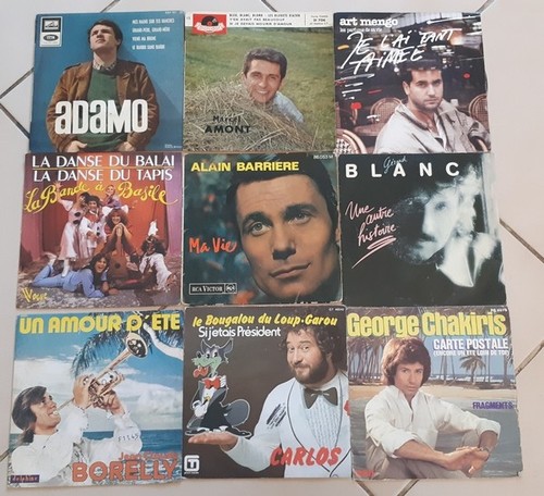 Lot disques vinyles 45 - disques,
