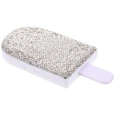 Miroir de maquillage à strass : petit miroir de poche compact pliable –