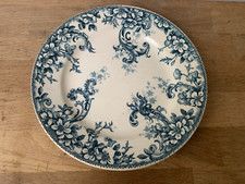 ancienne assiette plate à dessert, terre de fer H B et Cie, Wild rose