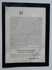 BARDIN Veytard FAIRE PART Lamotte SAMPIGNY ISSONCOURT Fougeray CHEGARAY 1883
