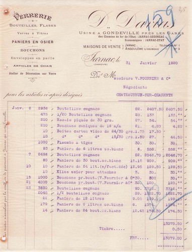 Jarnac verrerie davias 1920 - 16,