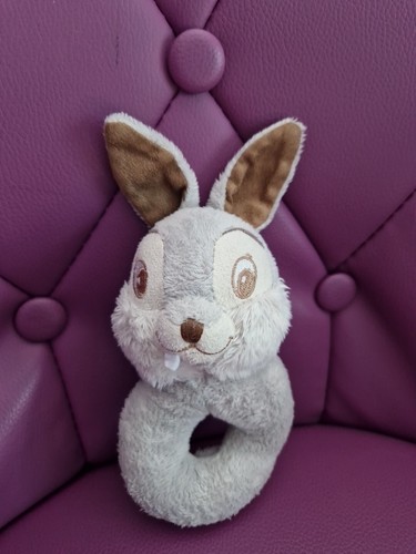 Doudou hochet lapin - , gris