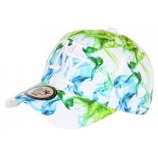 Casquette NY Blanche et Verte Look Streetwear Classe Baseball Smoky-Taille uniq
