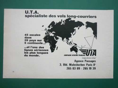 1972 pub compagnie aerienne - 1972,