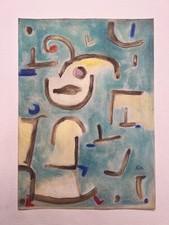 Paul Klee Dessin sur papier (fait main) signé et estampillé art technique mixte.