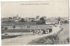 FR02 CHERY LES POUILLY Vue Generale cheval trait charette 