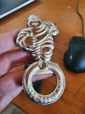 Michelin Decapsuleur Vintage Metal Chrome Era Bidon Huile Plaque Emaillee...