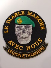 patch ecusson thermocollant brodé  beret vert legion etrangere 9cm ....