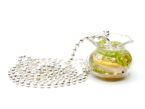 Collier poisson verre - de,