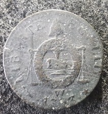 1 sol à la balance 1793 W monnaie incuse  