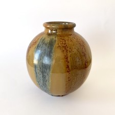 Vase boule en grès émaillé