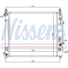 Radiateur Refroidisseur de Voiture Nissens 68796 Aluminium Ailettes Soudé