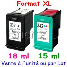 Cartouches d'encre remanufacturées séries HP 342 XL et HP 337 XL : Noir/Couleurs