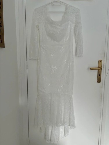Robe longue dentelle blanche