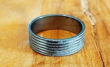 Bague Anneau en acier inoxydable Couleur Argenté Effet Strass #69