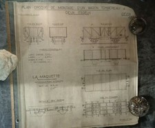 Ancien plan Maquette - LA MAQUETTE Froment - Echelle 1/43 - wagon tombereau 1946