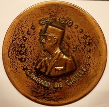 De gaulle: Médaille-plaque