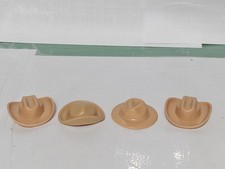 PLAYMOBIL x4 CHAPEAUX BEIGE