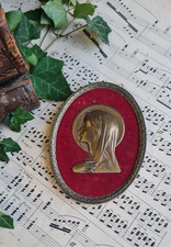 ANCIEN CADRE OVAL VIERGE METAL