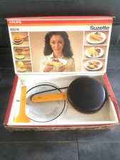 Crêpière électrique vintage KRUPS suzette orange en boîte