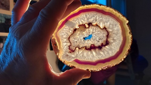 Tranche agate teintée - d'agate,
