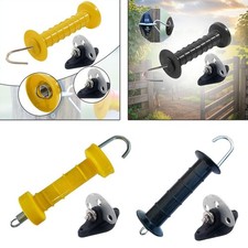 2 Pièces Poignée de Clôture Électrique Kit de Portail et Ancrage Accessoire