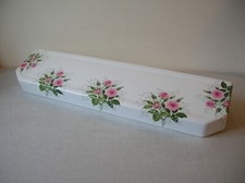 Ancienne tablette de salle de bain en porcelaine Halga Paris de 55 cm