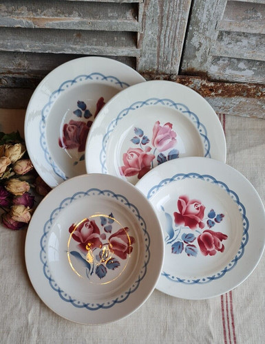 Anciennes assiettes creuses - 4,