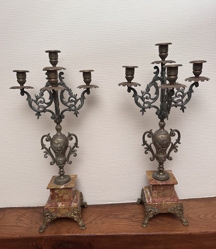 Ancienne paire chandeliers - paire, de