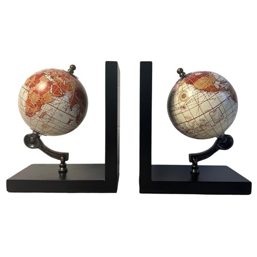 World map globe bookends - globe,