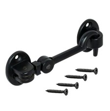 Crochet de Porte Noir à Contrevent Pour Visser Fermeture Fenêtre