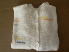 GILET VESTE COTON NEUVE tricot TAILLE 40/42 femme tricote main**+