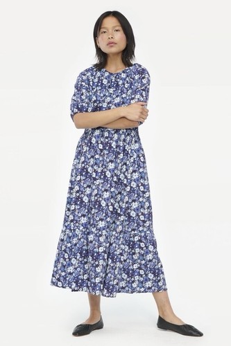 Robe maxi bleue - à, fleurs