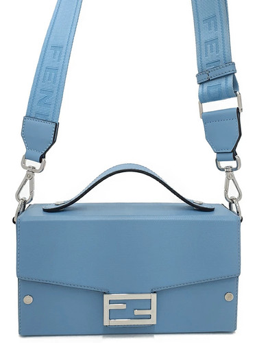 Sacoche cuir bleu seau - cuir,