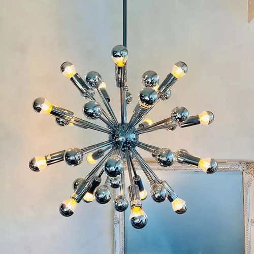 Lustre spoutnik vintage chrome - spoutnik,