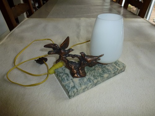 Superbe lampe art deco oiseaux - deco,