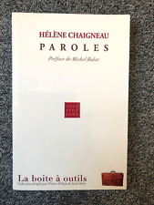 Livre Hélène Chaigneau Paroles La boite à outils