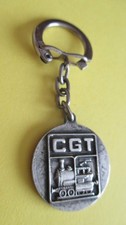 Porte clé vintage, Cinquantenaire 1917 - 1967 Fédération des Cheminots CGT SNCF