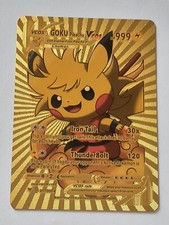 GOKU DRAGON BALL Z DBZ PIKACHU POKEMON COSPLAY CARTE HOLO PRISM ANIME MANGA BD