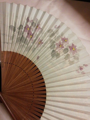 Eventail japonais pliant sensu - eventail,