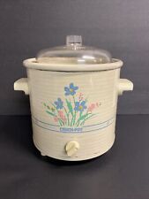 Vintage Rival Crock Pot Slow Cooker 3.5qt 3100P  Rare Floral 1989 