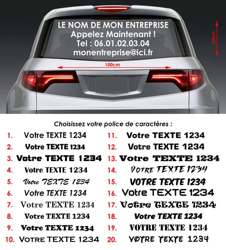 Custom advertising rear window - rear,
