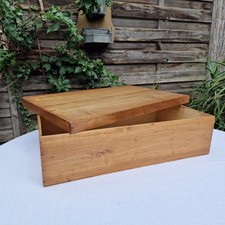 Malle Ancienne En Bois, Grande Boîte 19ème, Caisse, Chapeau, Linge Ancien...