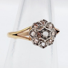 Bague marguerite antique or