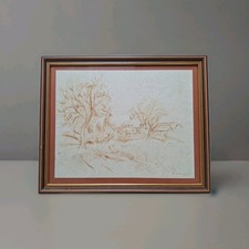 Dessin Ancien Original Signé